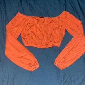 Orange crop top